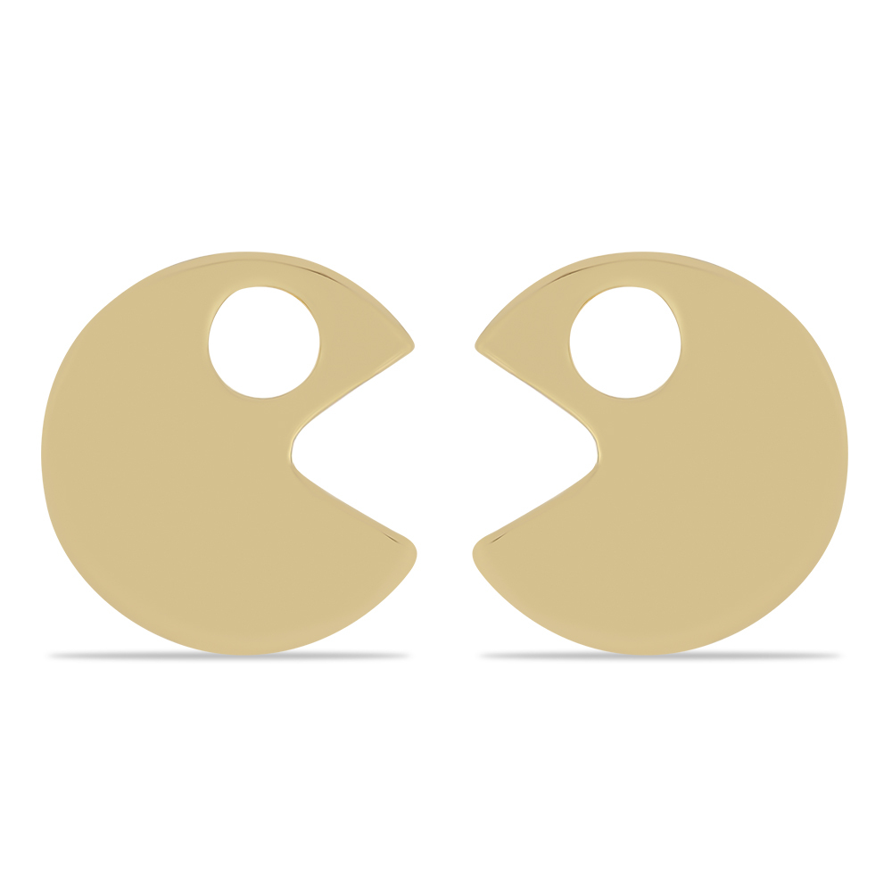 BUY 925 SILVER PAC MANS STUD PLAIN EARRING